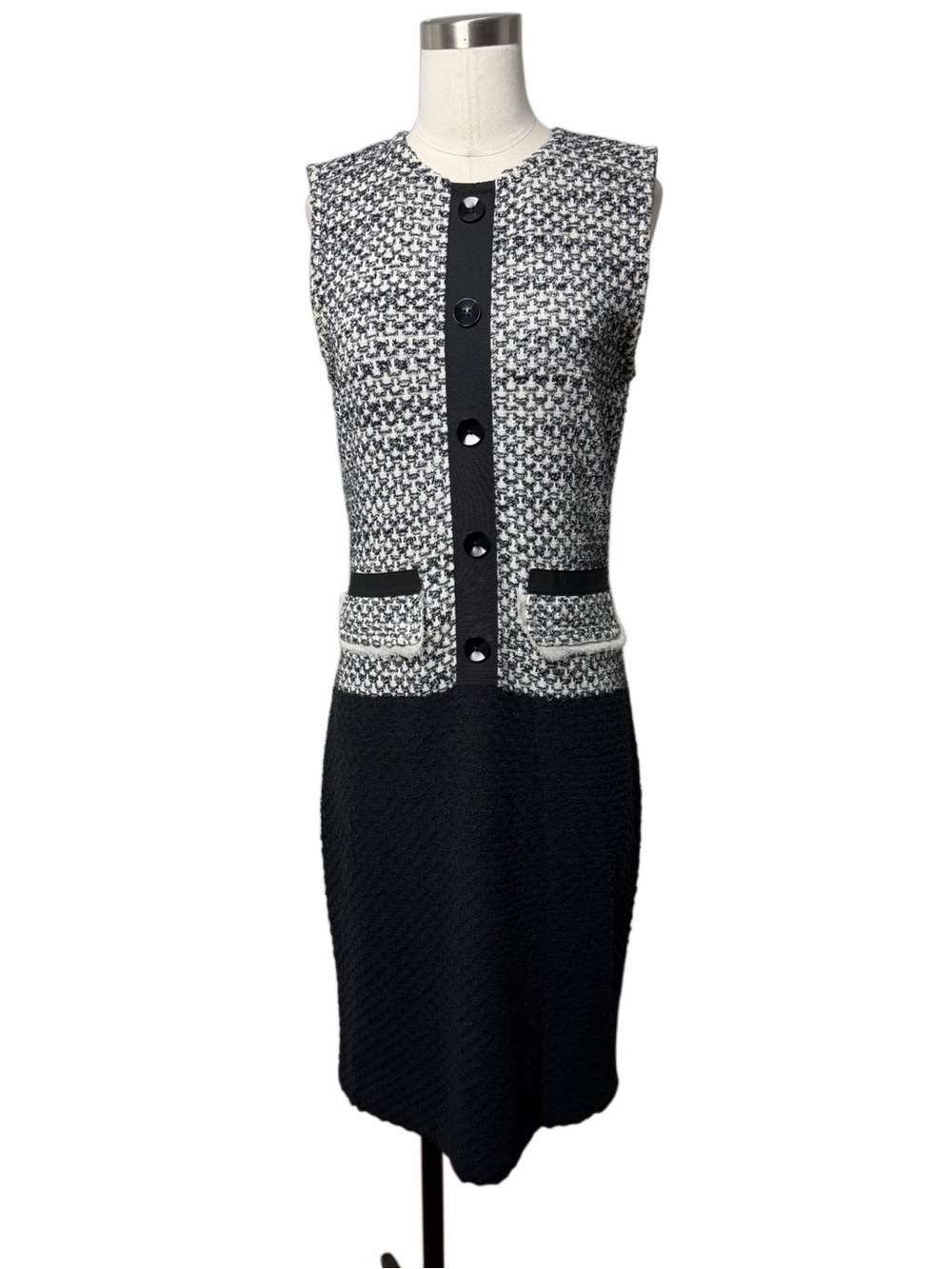 ST. JOHN Tweed Mid Length Dress